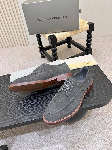 Замшевые ботинки Brunello Cucinelli derby - Grey   