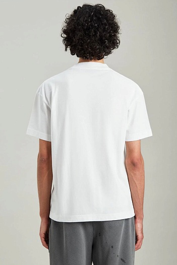 Мужская футболка Palm Angels Heart Sprayed St. Barth - White   