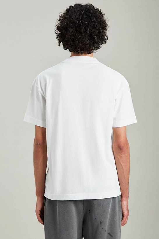 Мужская футболка Palm Angels Heart Sprayed St. Barth - White