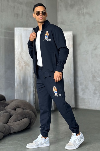 Тёмно-синий спортивный костюм Polo Ralph Lauren "Bear"   