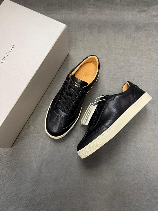 Мужские кожаные кроссовки Brunello Cucinelli