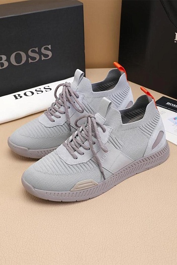 Текстильные кроссовки Hugo Boss Titanium - Grey   
