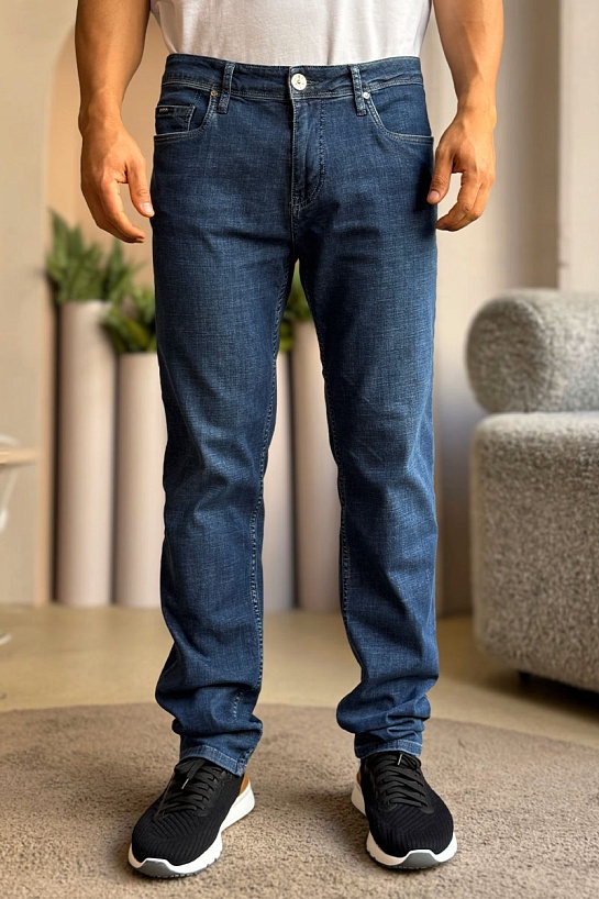 Мужские джинсы синего цвета Hugo Boss regular fit