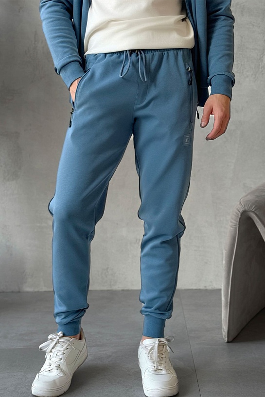 Спортивные штаны Armani Exchange logo-patch - Blue