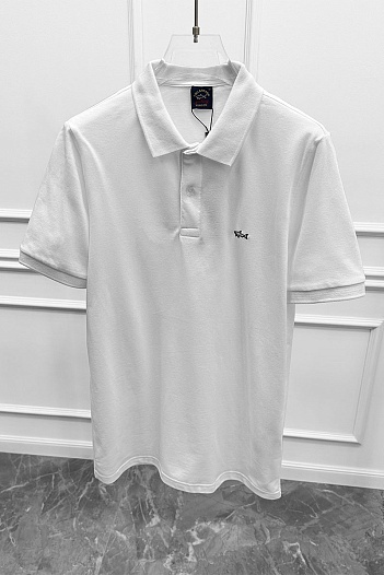 Белое поло Paul & Shark logo-embroidered   