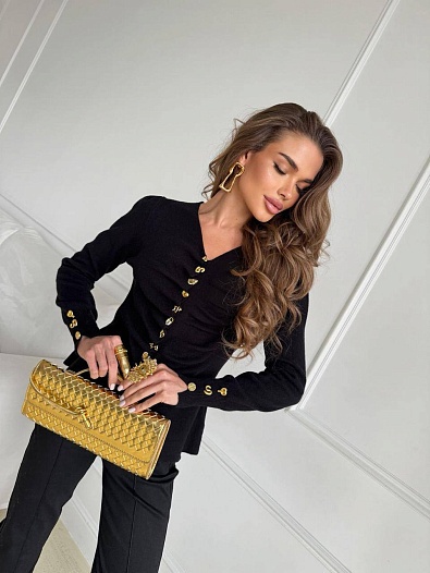 Женская кофта чёрного цвета Schiaparelli Premium   