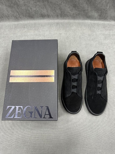 Мужские кроссовки Ermenegildo Zegna Triple Stitch - Black   