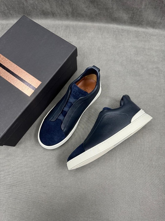 Мужские кроссовки Ermenegildo Zegna Triple Stitch - Navy