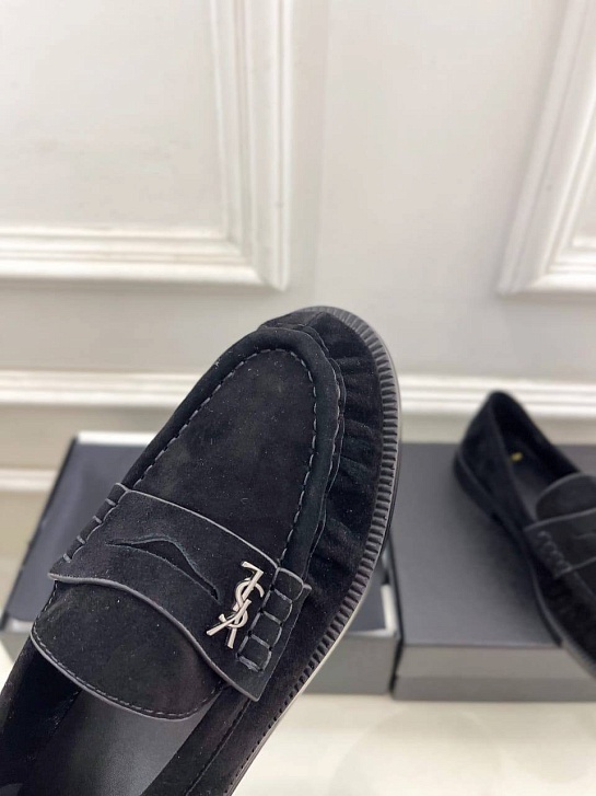 Женские замшевые лоферы Yves Saint Laurent premium