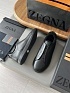 Кроссовки с мехом Ermenegildo Zegna Triple Stitch - Black