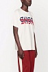 Белая оверсайз футболка Gucci mirror-logo