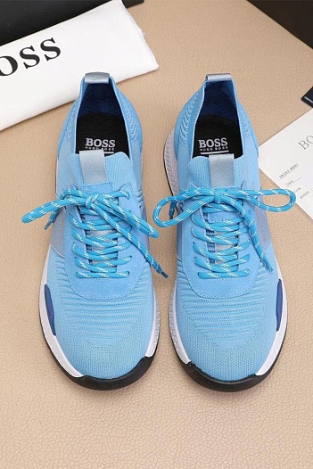 Текстильные кроссовки Hugo Boss Titanium - Blue   