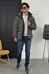 Мужская утеплённая куртка Moncler серого цвета