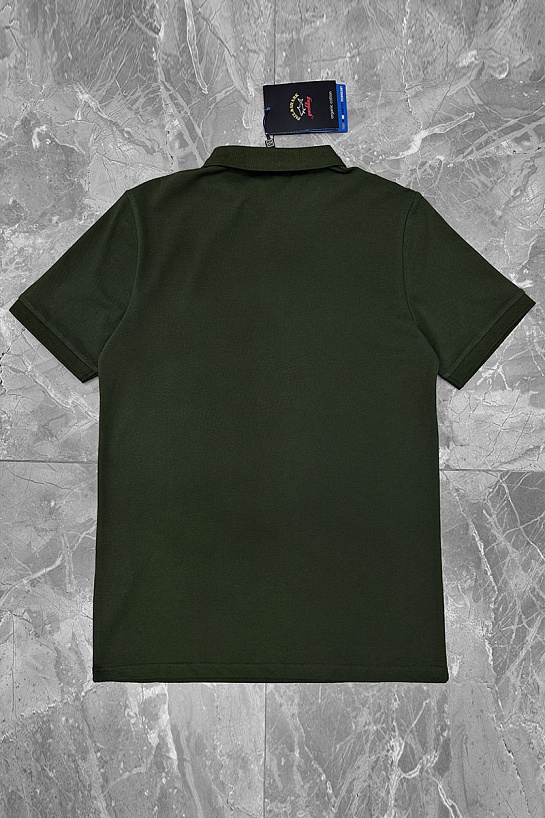 Зелёное поло Paul & Shark logo-embroidered