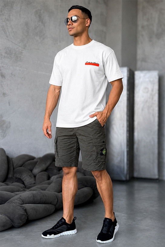 Белая оверсайз футболка Heron Preston Collaboration