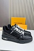 Кожаные кроссовки Louis Vuitton Trainer Monogram - Black