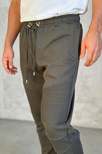 Зелёные спортивные штаны Balmain   