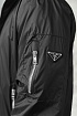 Двусторонняя ветровка Prada logo-plaque - Black / Grey