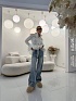 Женские рванные джинсы Balenciaga синего цвета