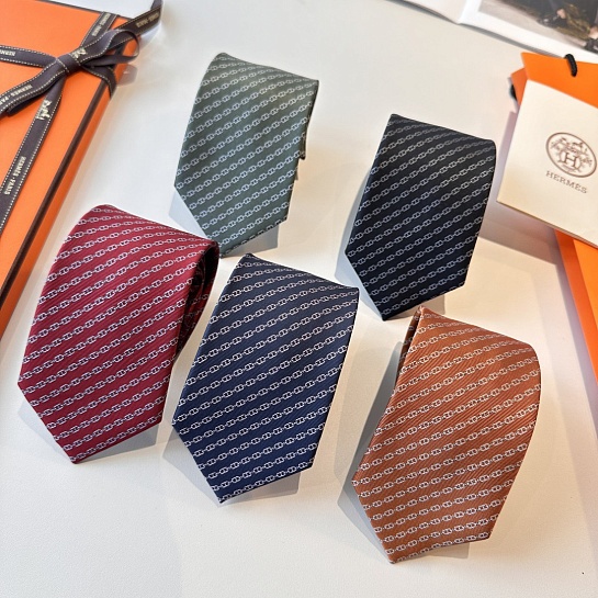 Галстук Hermes Jetez l'Ancre premium - Grey