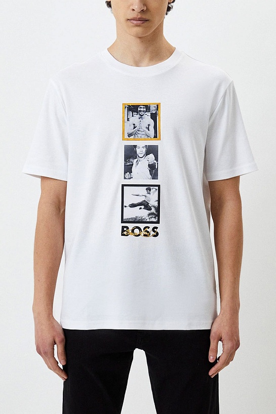 Белая футболка Hugo Boss x Bruce Lee