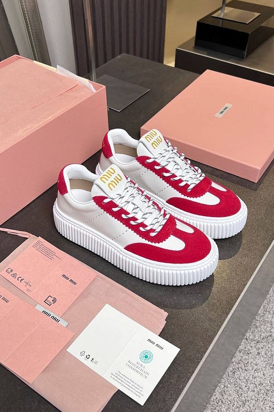 Женские комбинированные кроссовки MIU MIU Premium