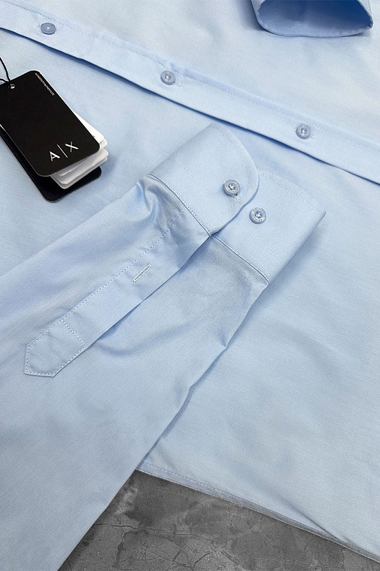 Мужская голубая рубашка Armani Exchange