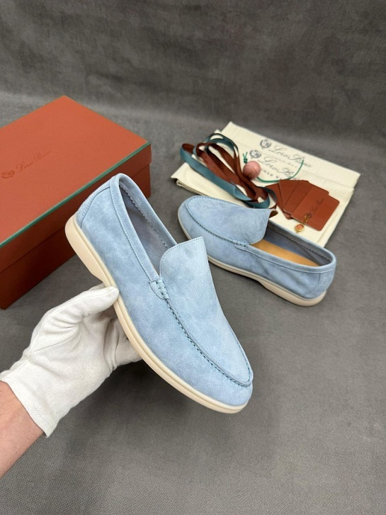 Мужские замшевые лоферы Loro Piana