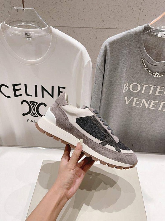 Женские замшевые кроссовки Brunello Cucinelli premium