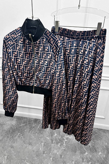 Женский костюм Fendi FF monogram all-over   