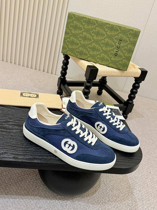 Мужские кроссовки Gucci G75 - Blue