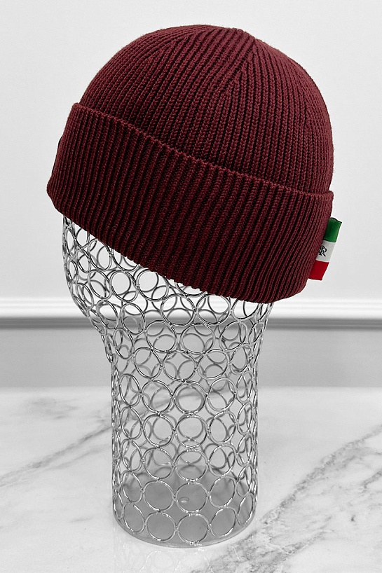 Шапка Stefano Ricci logo-embroidered - Burgundy