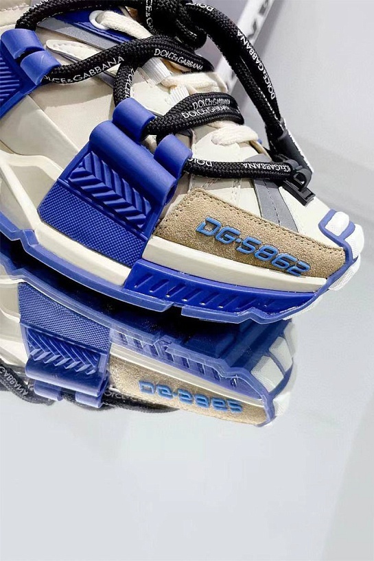 Комбинированные кроссовки Dolce & Gabbana Space - Beige / Blue