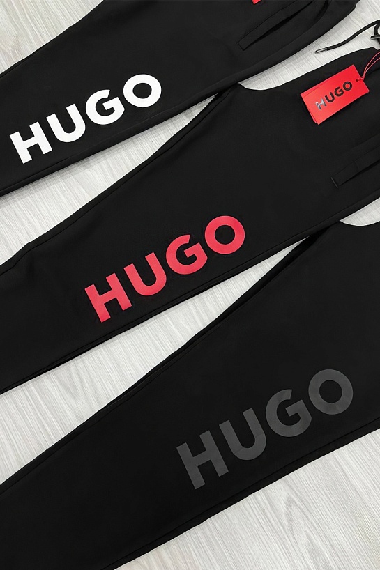 Чёрные спортивные штаны Hugo Boss Dutschi logo-print