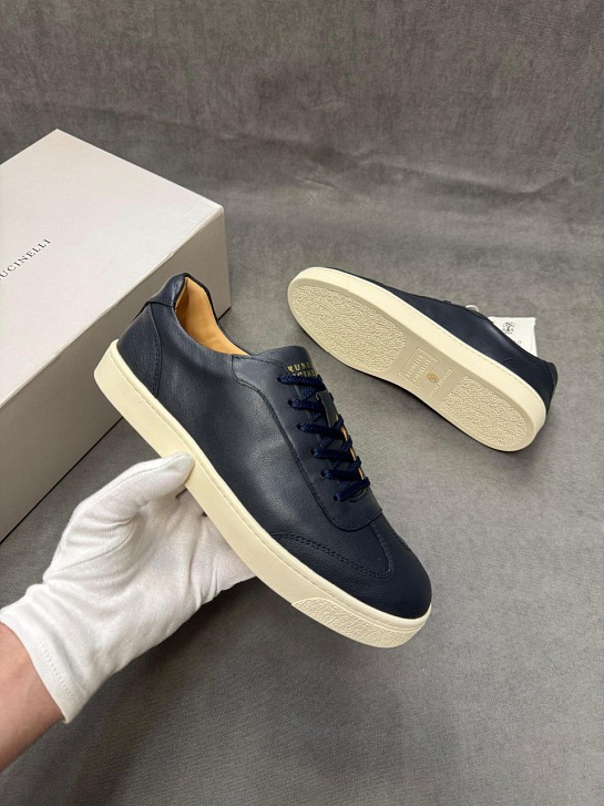 Мужские кожаные кроссовки Brunello Cucinelli