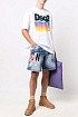 Белая мужская футболка Dsquared2 logo-print
