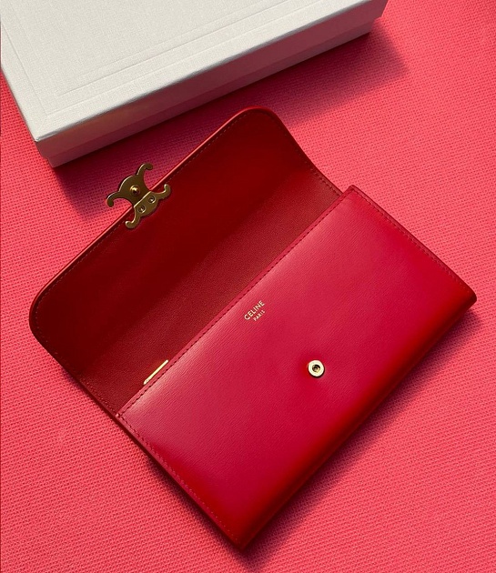 Портмоне Celine Tromphe Premium 19x10x3 см - Red