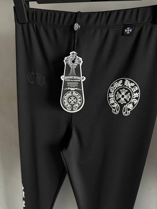 Женские черные леггинсы Chrome Hearts premium