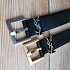 Кожаный ремень Yves Saint Laurent Cassandre (ширина 2 / 3 см)