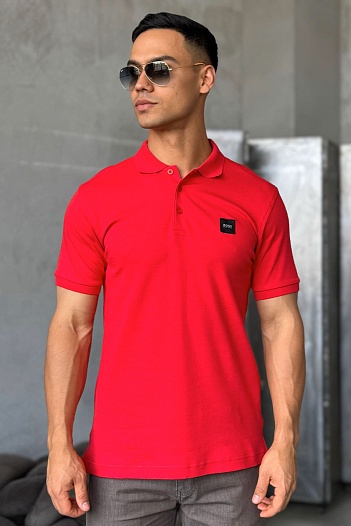 Мужское красное поло Hugo Boss   