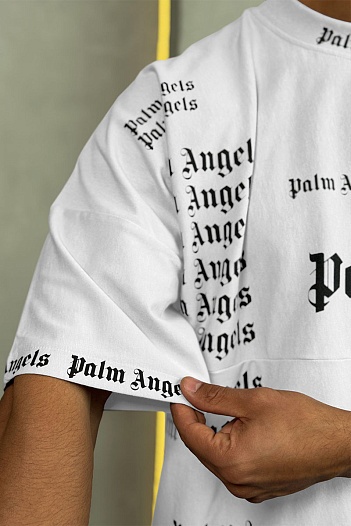 Белая оверсайз футболка Palm Angels Ultra Logo   