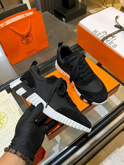 Женские комбинированные кроссовки Hermes Bouncing premium   