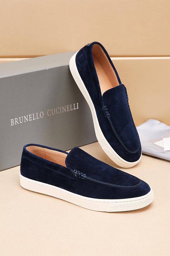 Мужские замшевые лоферы Brunello Cucinelli