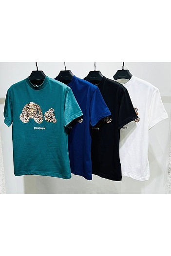 Белая оверсайз футболка Palm Angels Leopard Bear   