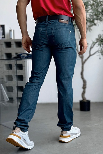 Мужские джинсы Canali regular fit - Navy   