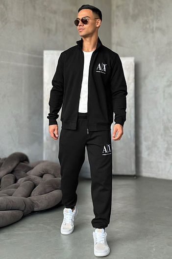 Спортивный костюм Armani Exchange logo-embroidered - Black   