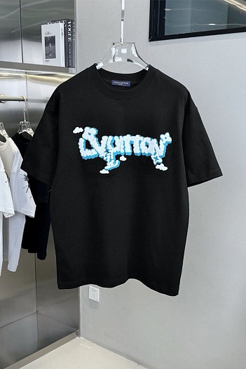 Чёрная оверсайз футболка Louis Vuitton Premium   