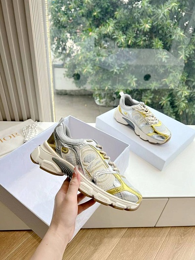 Женские кроссовки Dior Chrono Premium - Yellow   