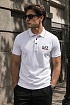 Мужское белое поло Emporio Armani 7