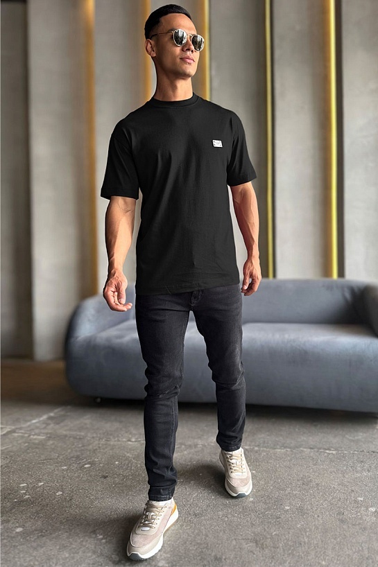 Футболка Dolce & Gabbana logo-plaque - Black